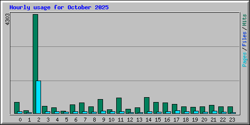 Hourly usage for October 2025
