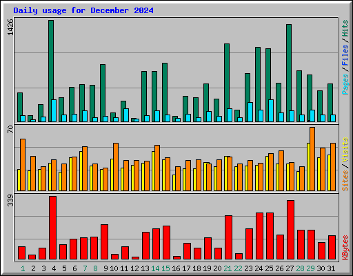 Daily usage for December 2024