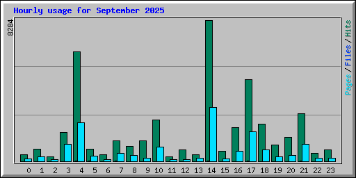 Hourly usage for September 2025